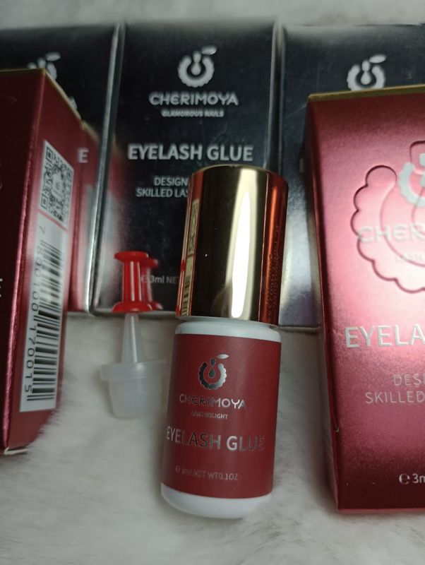 Pegamento para extensión de Pestaña, Secado Rápido de 0,8Seg 3ml Glue Rojo Cherimoya