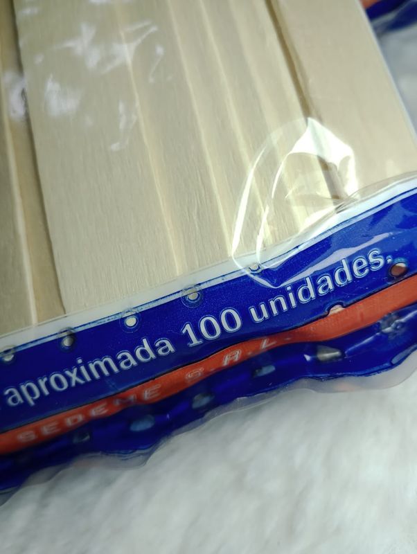Bajalenguas/Paleta de para Cera Depiladora de Madera x100 unidades