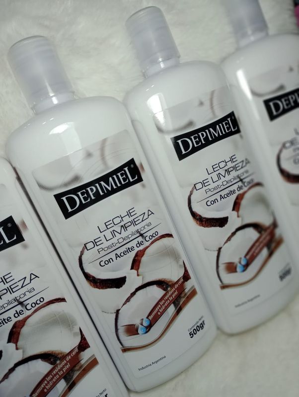 Leche de limpieza post depilación de Aceite de coco