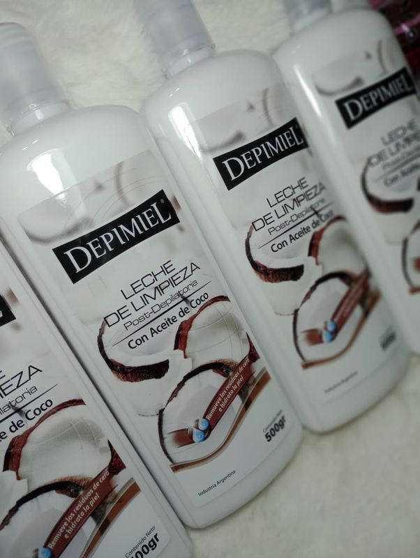 Leche de limpieza post depilación de Aceite de coco