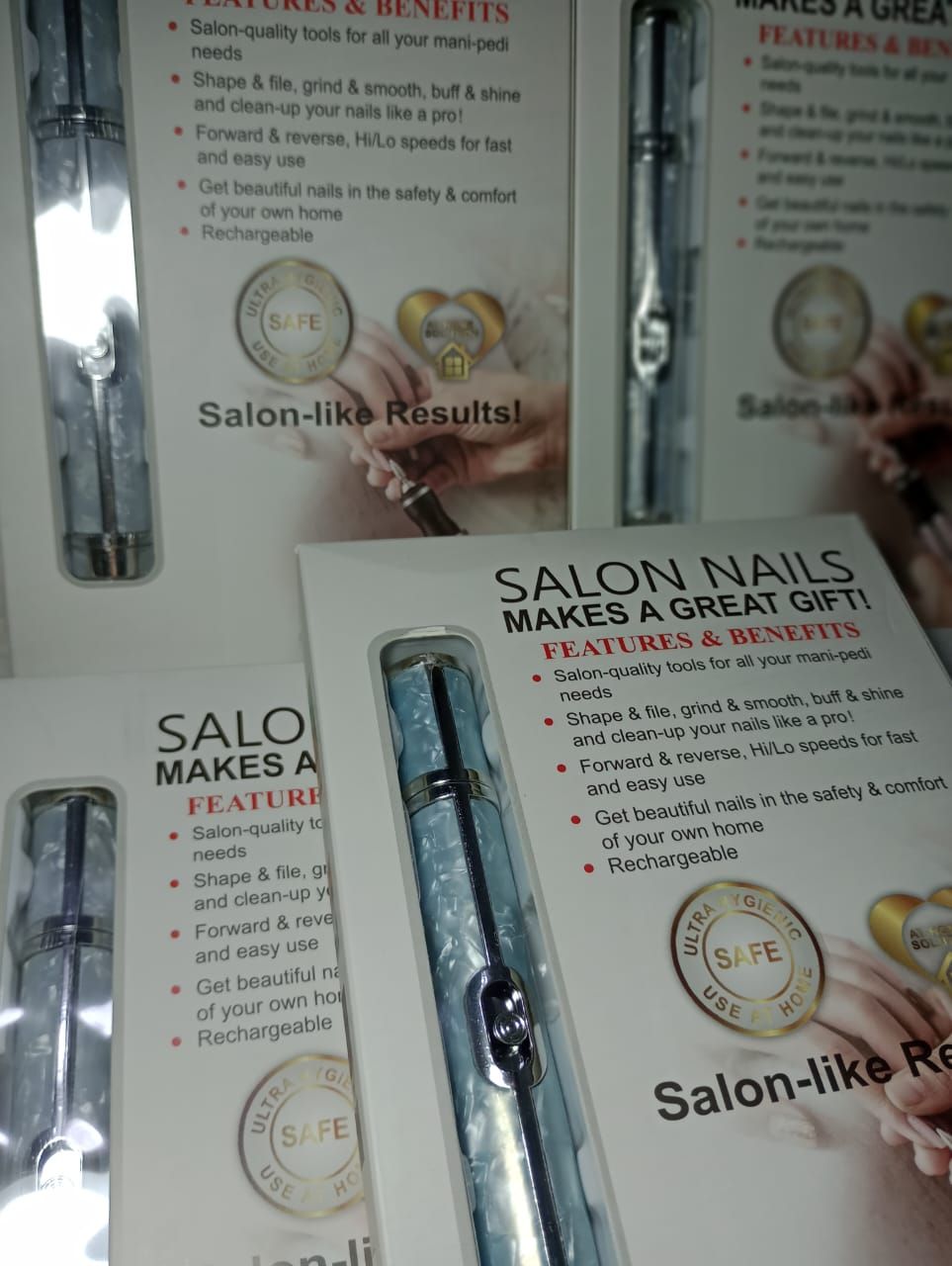 Torno Salon Nails Recargable con 12 fresas