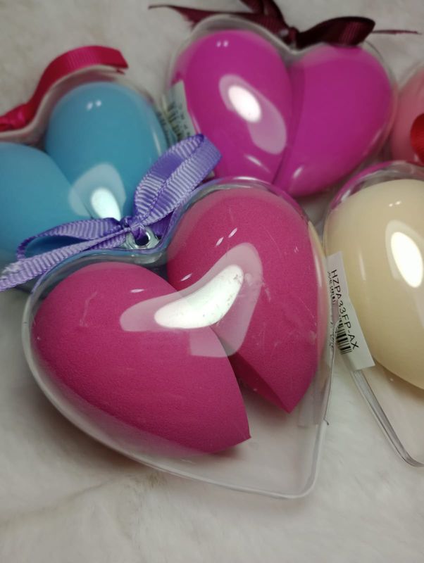 Set de Esponjitas de Maquillaje en Corazon
