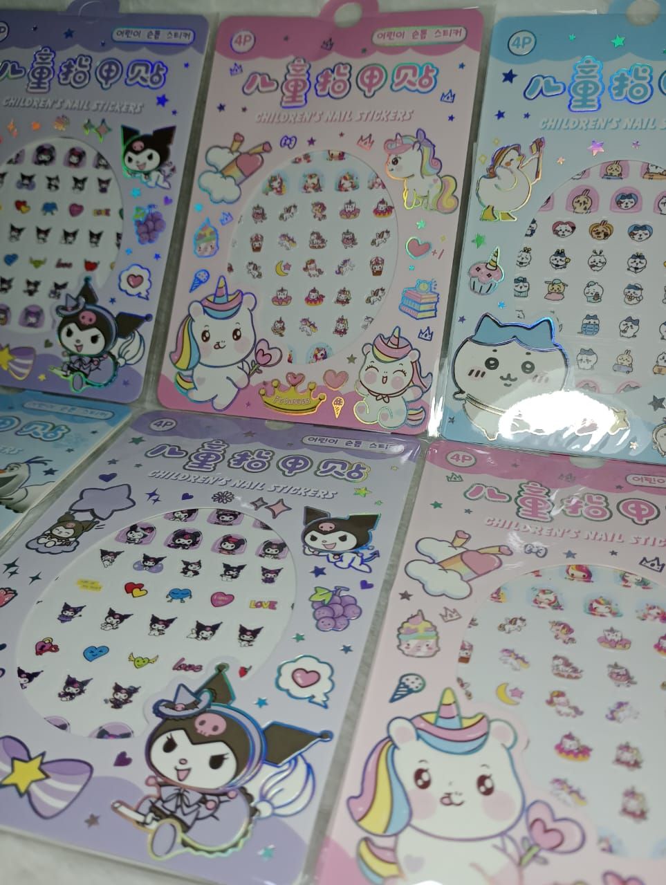 Sticker uñas Niñas x 4 planchas