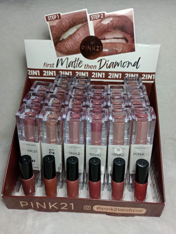 Labial Matte + Lipgloss 2 en 1 de Pink21