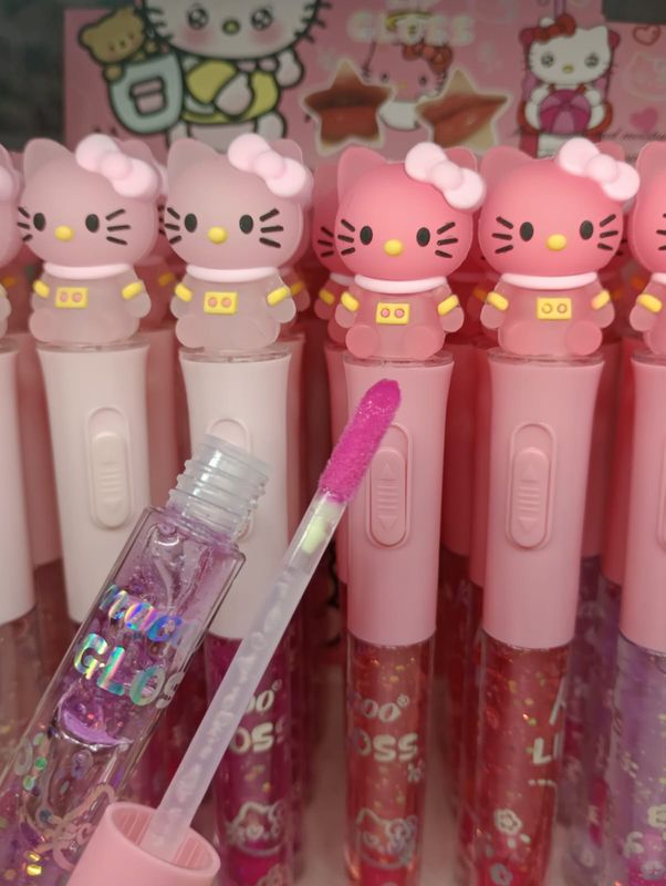 LipGloss Labial con luces de Hello Kitty