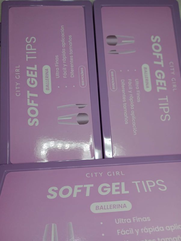 Tips de Gel Ultra Finos City Girl x 600u