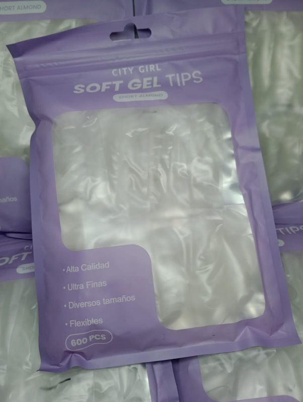 Tips  de Gel Ultra Finos City Girl 600psc