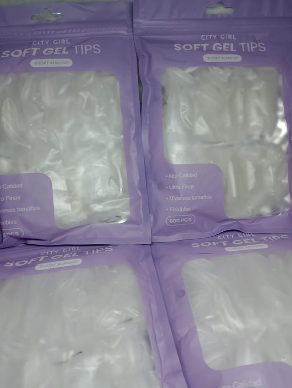 Tips  de Gel Ultra Finos City Girl 600psc