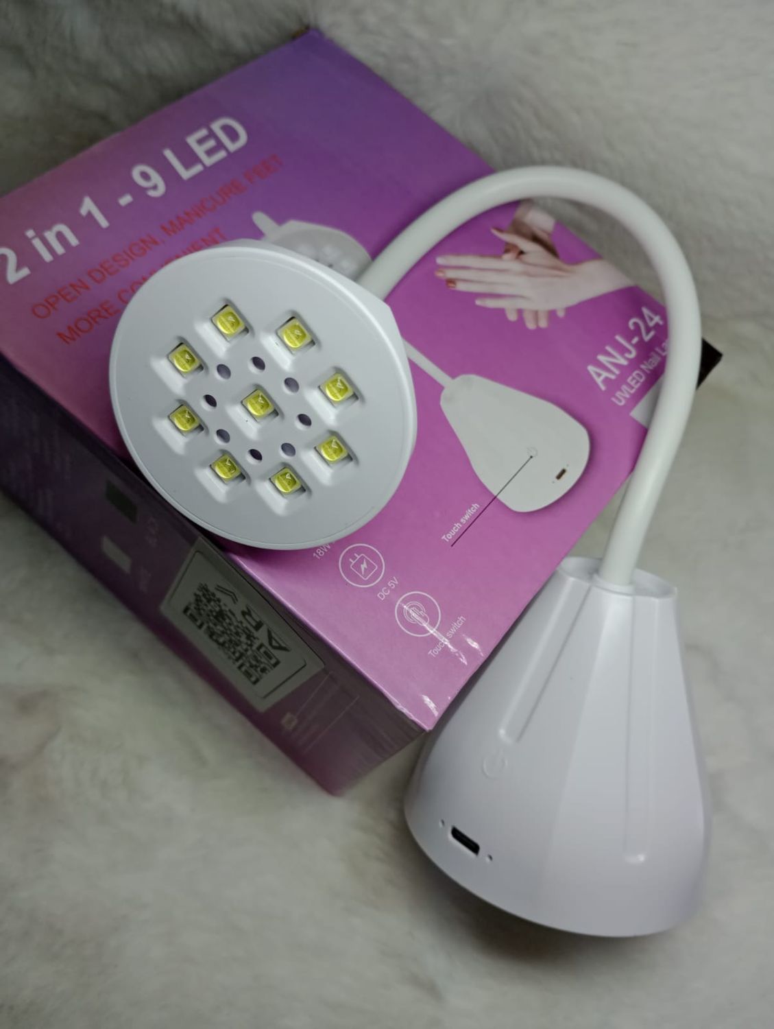 Lampara Flor 18 Watts Uv/Led Inalámbrica Táctil