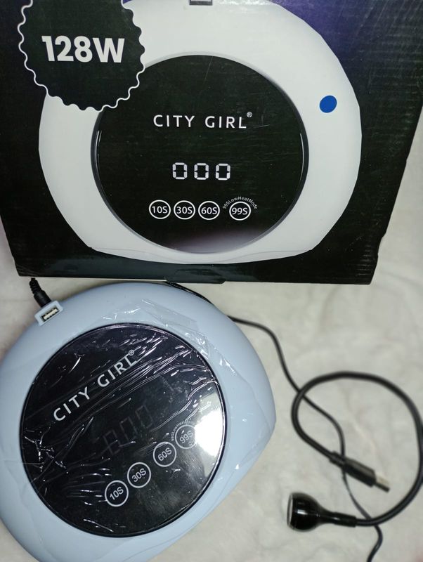 Cabina UV/Led de City Girl de 128 Watts, con mini Cabina de precurado