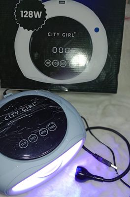 Cabina UV/Led de City Girl de 128 Watts, con mini Cabina de precurado