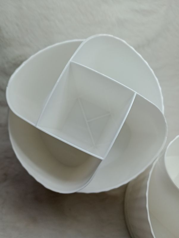 Organizador Giratorio Flor Blanca