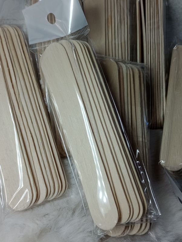 BajaLengua/Paleta de Madera para Cera Depiladora x10