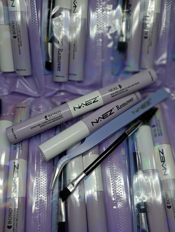 Pegamento + Sellador + Pinza + Cepillo para Pestañas Postizas NAEZ