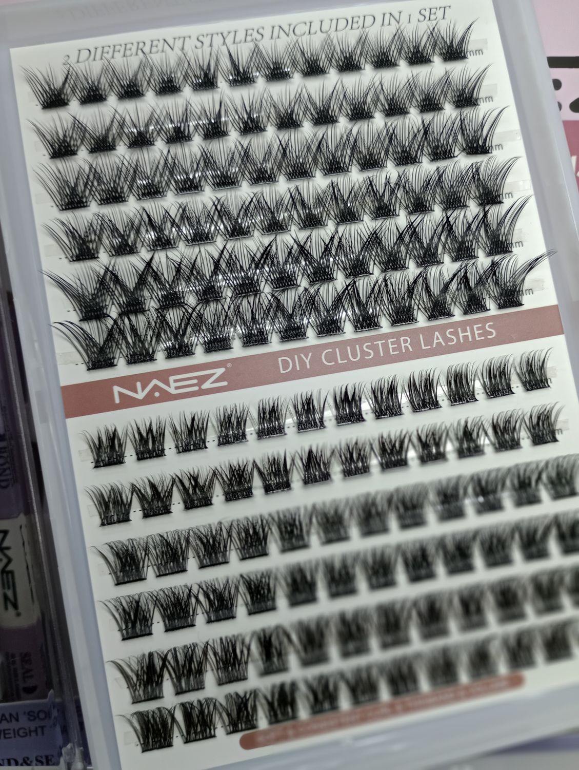 Set de pestañas + Pegamento y Sellador + Removedor + Pinza para Pestañas NAEZ