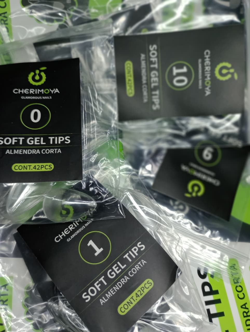 Tips de Gel Cortos Forma  Almendra de 504pcs