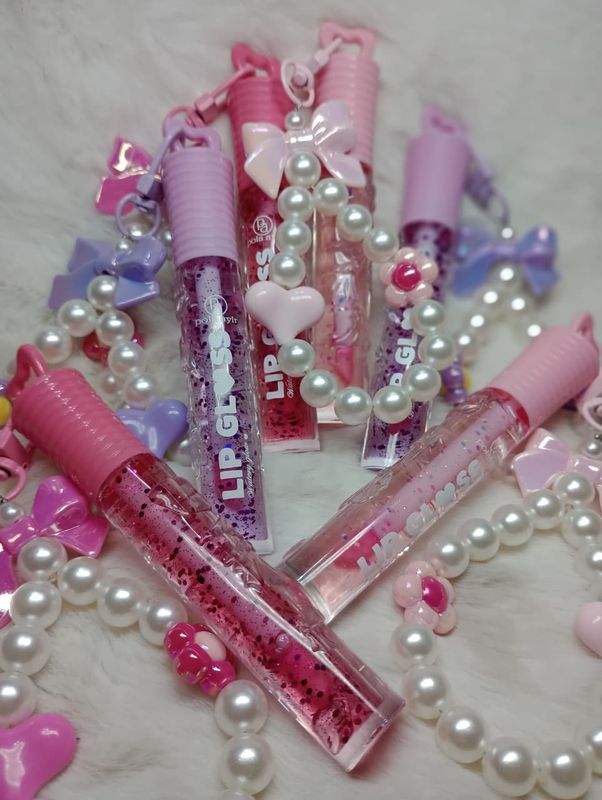 LipGloss en Llavero de Perlas
