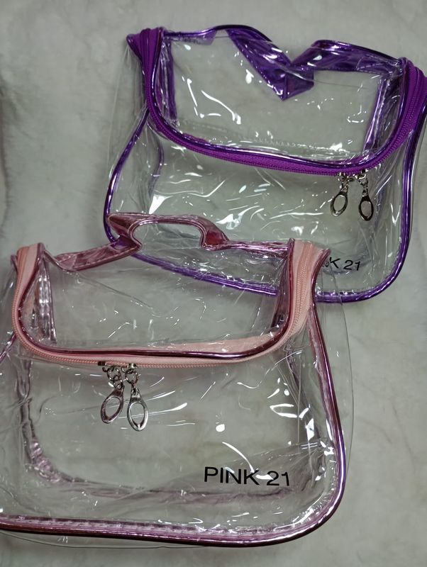 Neceser Transparente de Pink 21 Porta Cosméticos