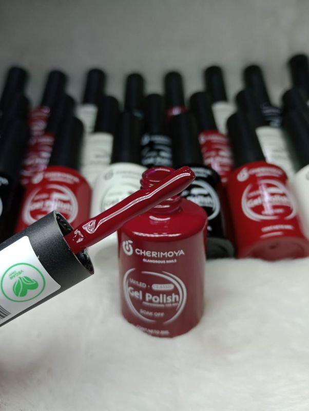 Esmaltes Semi de Cherimoya 8ML (Blanco, Negro, Via Lactea, Rojo y Cherry)