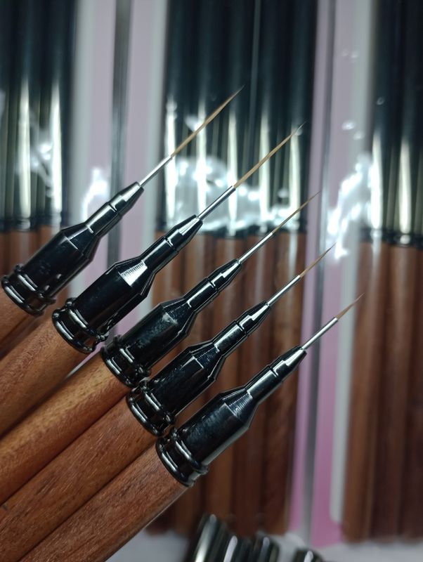 Pincel Liner Madera Estilizados x 5u