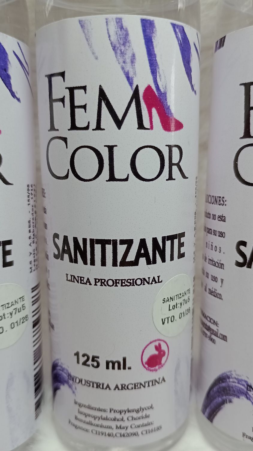 Sanitizante de Fem Color 125ml