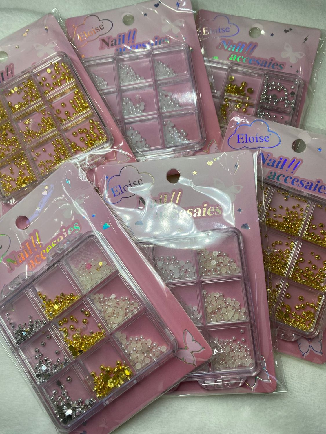 Deco para Uñas Media Perlas Naez