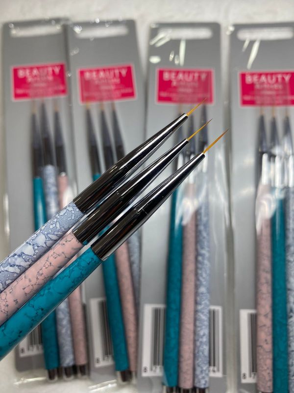 Set Pinceles Liner x 3u Marmol
