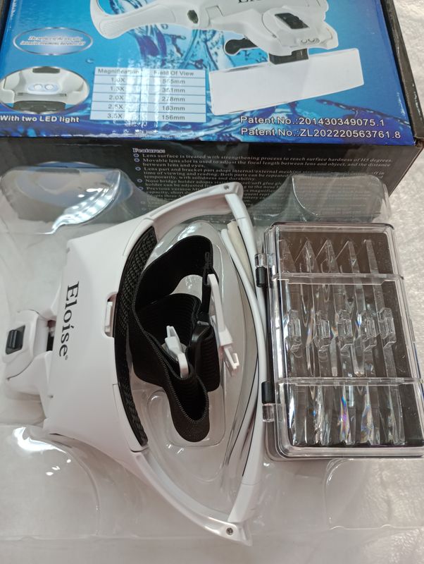 Lentes/Vincha Lupa con Luz a Pilas de Eloise