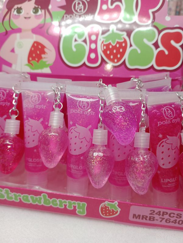 Lipgloss Frutilla con LLaverito PolyAylr