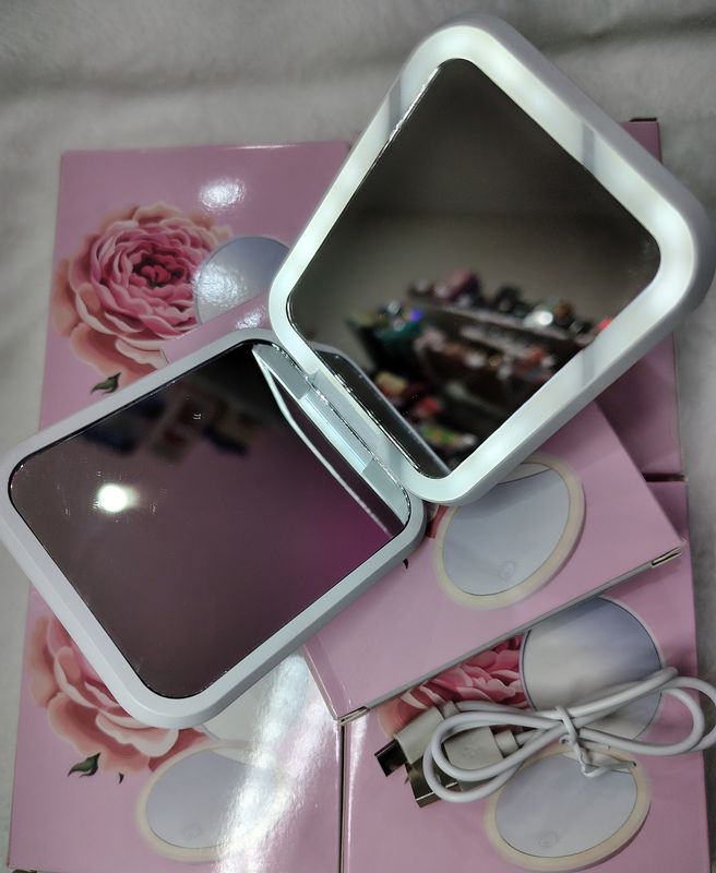 Espejo Luz Led Recargable para Maquillaje