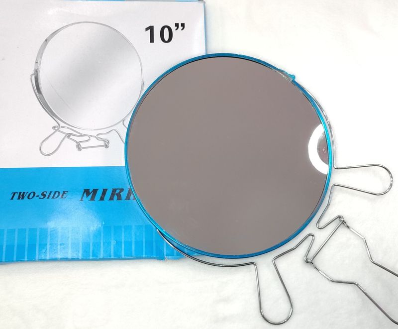 Espejo Metal Con Aumento 10"