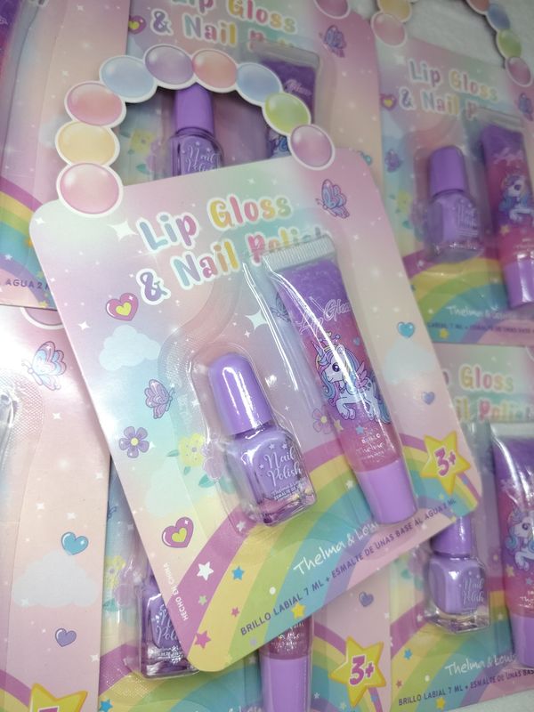 Kit de Lipgloss y Esmalte a  Base de Agua para Infantes de Thelma&amp;Louise
