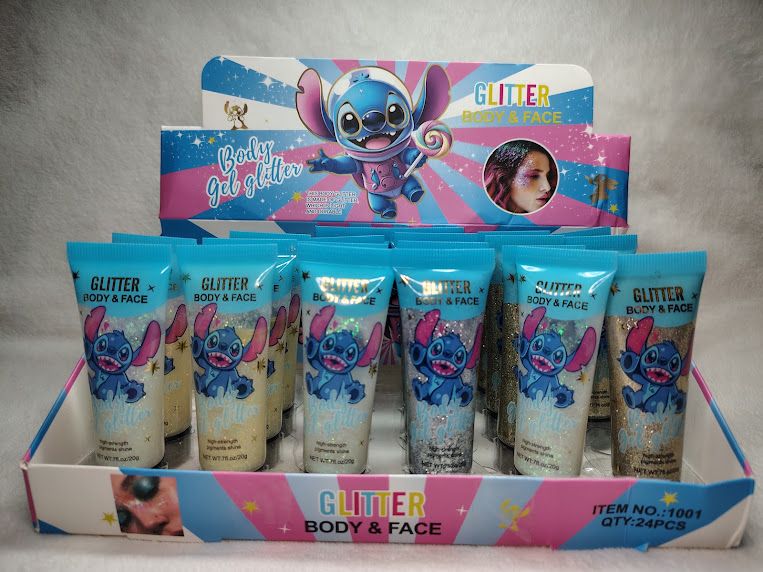 Glitter con Gel de Stitch