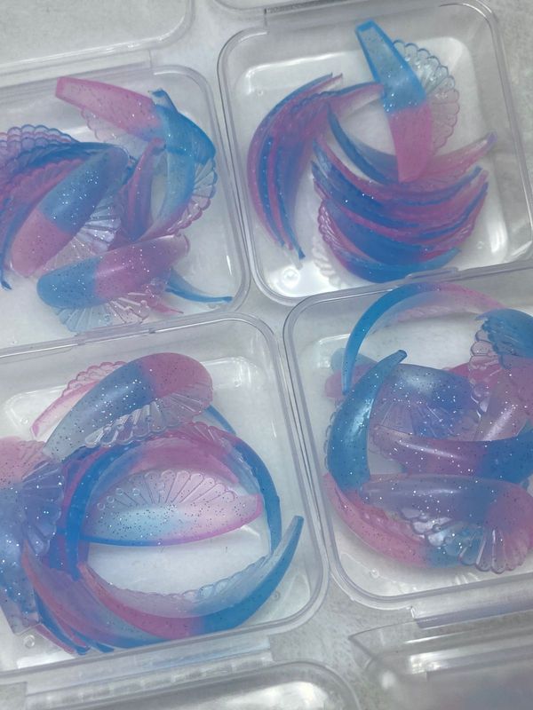 Bigudies Anatomicos de Sirena con Glitter