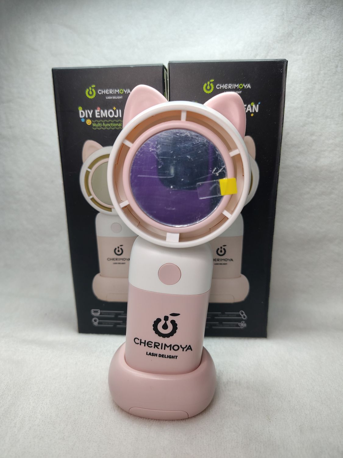Ventilador Recargable de Gatito de Cherimoya