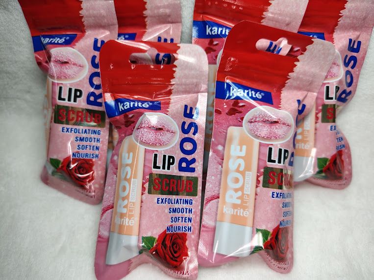 Exfoliante para labios de rosas Karite