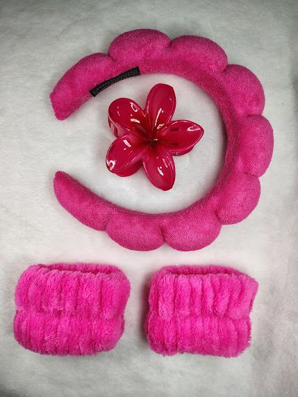 Set Vincha + Muñequera + Broche