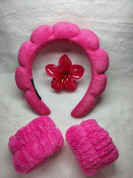 Set Vincha + Muñequera + Broche