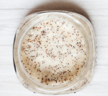 Coconut oil and coffee scrub