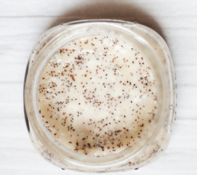 Coconut oil and coffee scrub