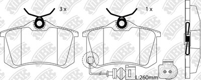 D340 LAMDA  BRAKE PADS REAR