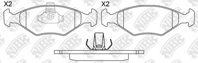 D350 OUMOSHI  BRAKE PADS FRONT