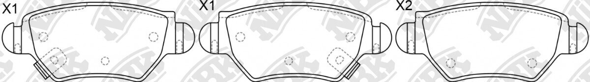D1461 GAM  BRAKE PADS REAR