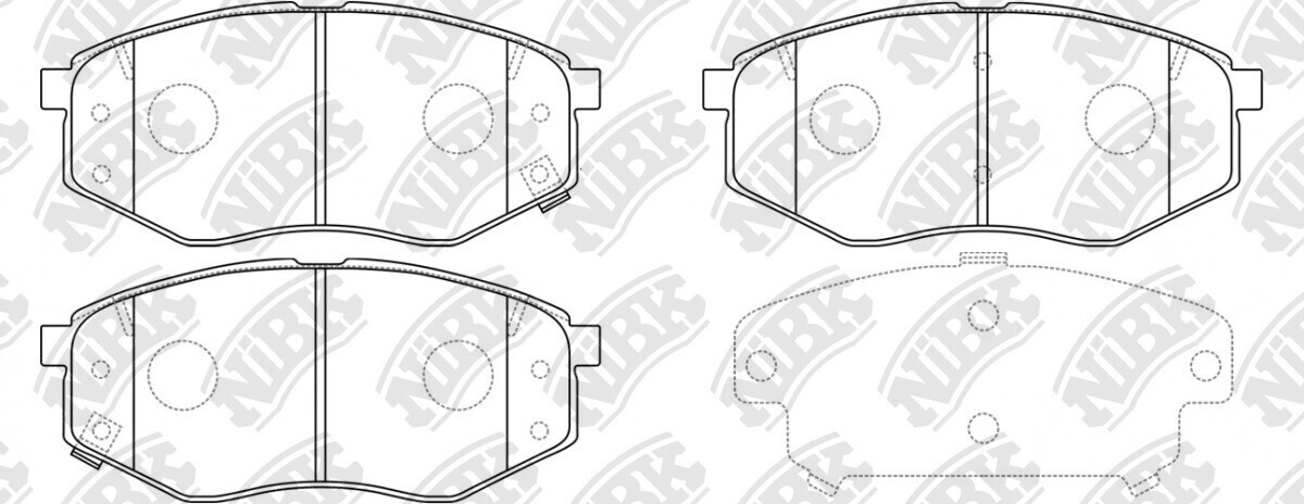D1447 BLACK  BRAKE PADS FRONT