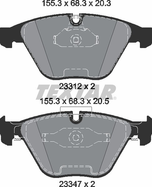 23312 TEXTAR BRAKE PADS FRONT