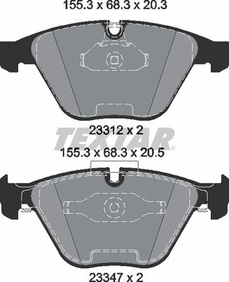 23312 TEXTAR BRAKE PADS FRONT