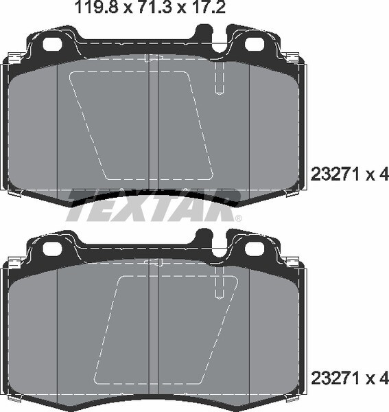 23271 TEXTAR BRAKE PADS FRONT