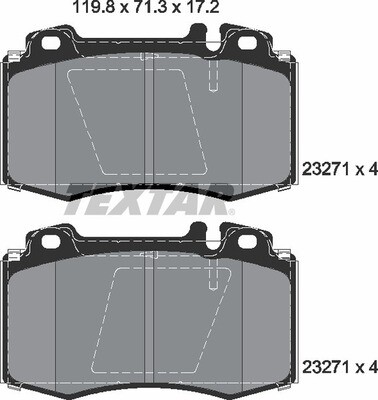 23271 TEXTAR BRAKE PADS FRONT