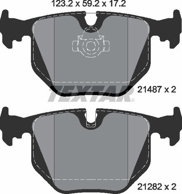 21487 TEXTAR BRAKE PADS REAR