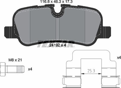 24192 TEXTAR BRAKE PADS REAR